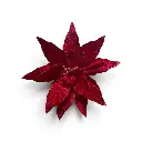Flor Navideña Terciopelo roja oscuro. Ø44cm