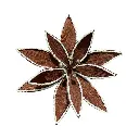 Flor Navideña Terciopelo chocolate filo yute. Ø31cm
