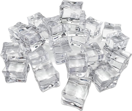 [207354] ADORNO ACRILICO CUBOS DE HIELO 300G 28U REF: ES23420