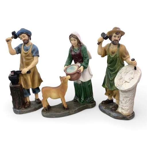 [100-4900017] ALDEANOS ARTESANOS 20CM 3PIEZAS SANTINI