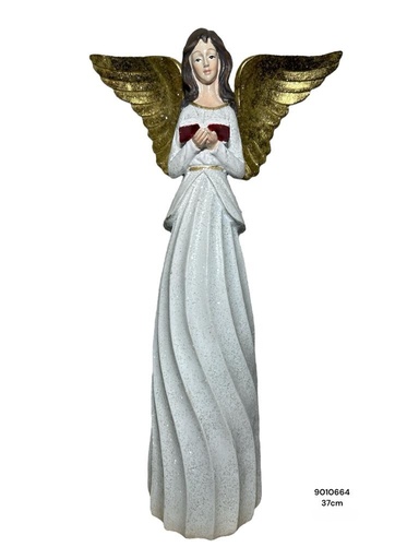 [XX9010664] ANGEL BLANCO/DORADO 37CM