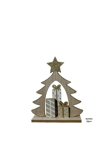 [8679811637914] ARBOL/REGALO NAV. MADERA 20CM