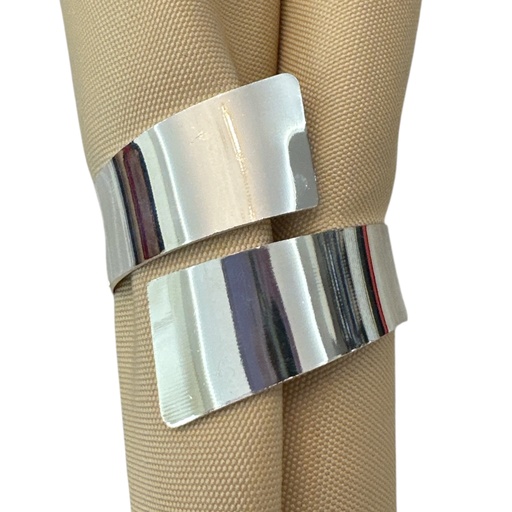 [876691] ARO DE SERVILLETA METALICO ESPIRAL PLATA X4