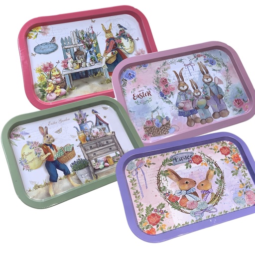 [8679818727380] BANDEJA METALICA DE PASCUA 35CM