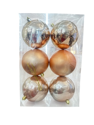 [1221720000470] BOMBILLO ORO ROSA 10CM SETX6