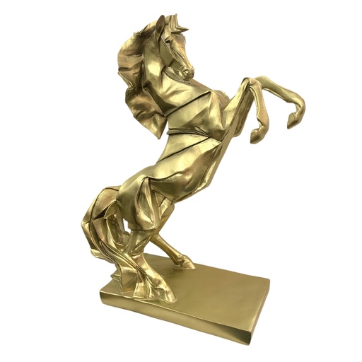 [437-499013] CABALLO DECOR DORADO 22.5X9.8X29CM
