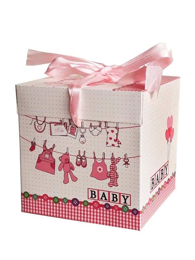 [127-2-S] CAJA DE CARTON BABY SHOWER 10X10CM