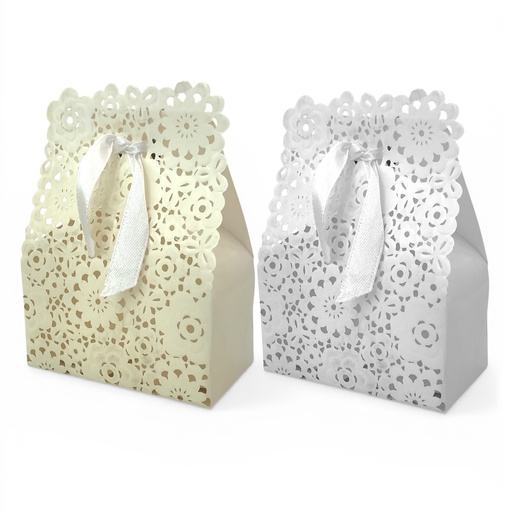 [1258] CAJA CALADA DE PAPEL MINI 2TONOS 10X8CM