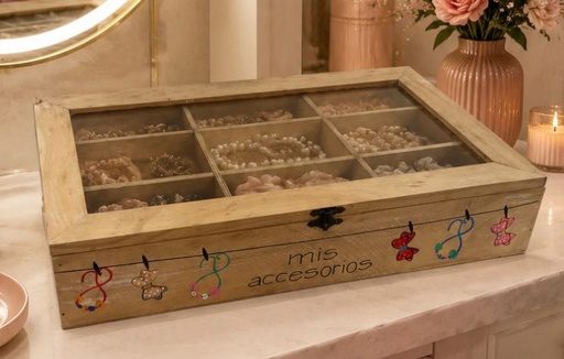 [530-721111] CAJA ORGANIZADORA MADERA 39X22X8CM.