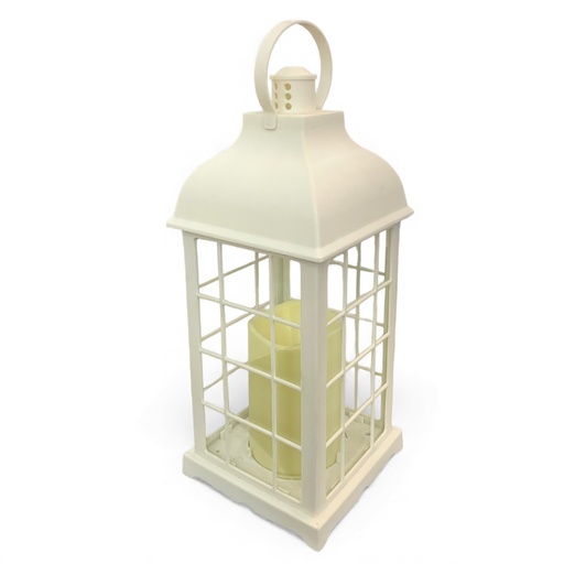 [CS17287] CANDELABRO CON VELA LED USB/BATERIA 36X13X13CM