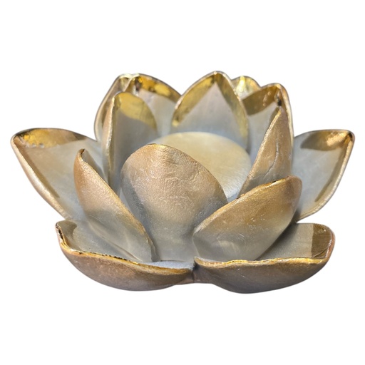 [6820211075062] CANDELABRO FLOR DORADA 10CM IC750-6