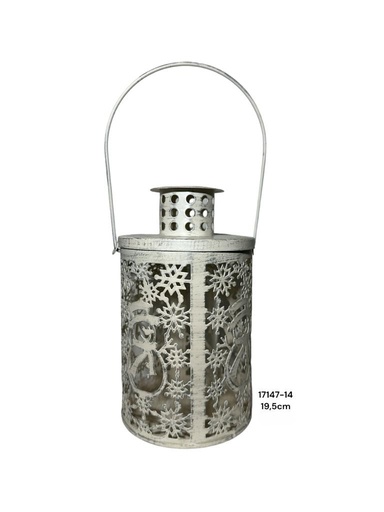 [NB-17147-14] CANDELABRO H. NIEVE BLANCO 19.5CM
