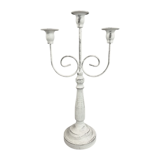 [16072] CANDELABRO METAL VINTAGE 11.5X23.5X42CM