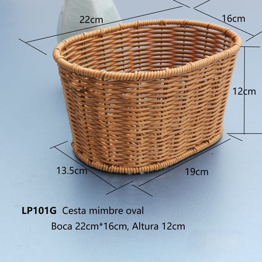 [LP101G] CESTA MIMBRE OVALADA 22X16X12CM