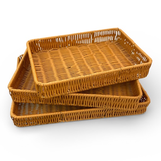 [6321941157016] SET DE 3 CESTOS RATÁN RECTANGULAR P:30X5X20CM, M:35X5X25CM, G:38X5X29CM