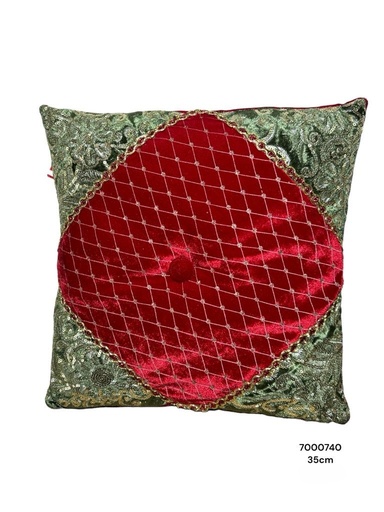 [160-7000740] COJIN ROJO/VERDE 35X35X15CM