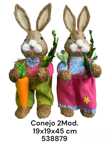 [8679833538879] CONEJO PASCUA 19X19X54CM