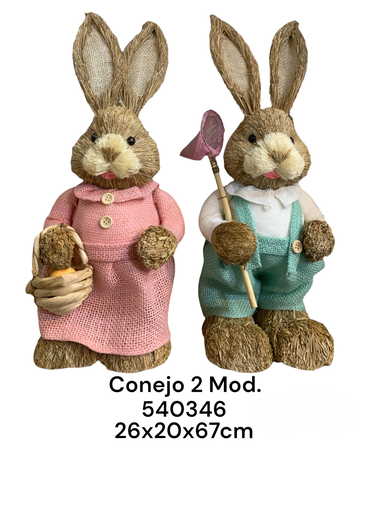 [8679833540346] CONEJO PASCUA 2MOD. 26X20X65CM