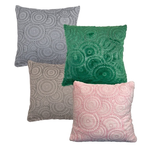 [5116820721] COJIN FELPA CIRCULOS BORDADOS HOME LIFE 40X40CM