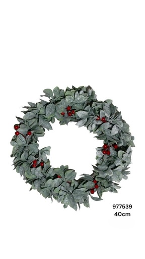 [977539] CORONA ARTIFICIAL 40CM REF: HF-6776 WH-RED