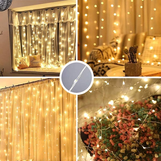 [5116820362] CORTINA MICRO LED 3X2MTS LUZ CÁLIDA