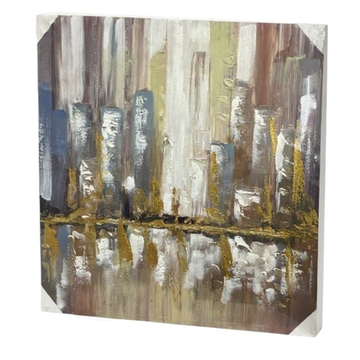 [145494088] CUADRO CANVAS ASTRACTO 80X80X2.8CM