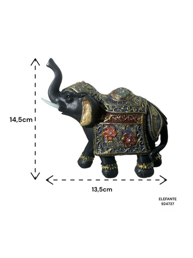 [924737] ELEFANTE DECOR. PLIRESINA ES22904 13.5X7X14.5CM