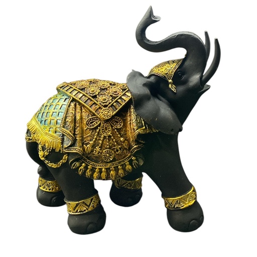 [ZHE756] ELEFANTE NEGRO POLIRESINA 17*15CM