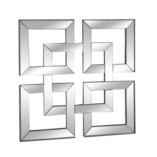 [448-7514068] ESPEJO DECORATIVO CON CUADRICULAS 40X40CM