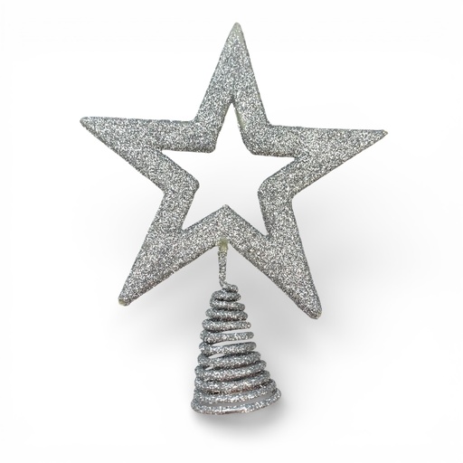 [455897] ESTRELLA NAVIDEÑA PLATEADA 12.5X15CM