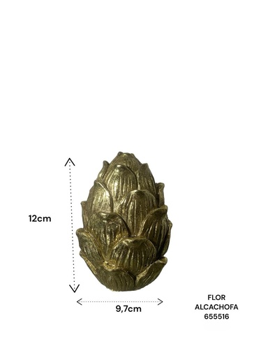 [655516] FLOR ALCACHOFA RESINA TG948264 9.7X12CM
