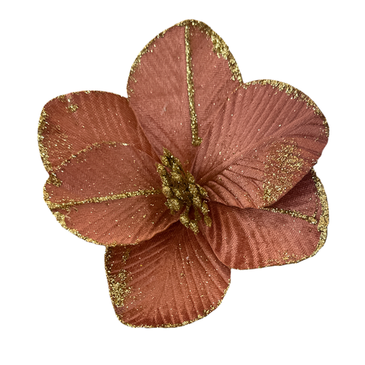 [1702335016334] Flor navideña rose gold 20CM