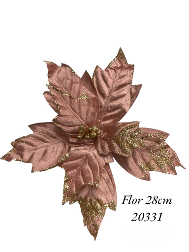 [5116820331] FLOR NAVIDEÑA 30CM RJ-DOR-ROS