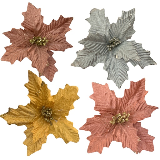 [5116818663] FLOR NAVIDEÑA 20CM PLA-DOR-ROSE-NUDE