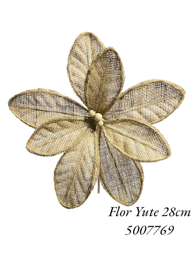 [1702335007769] FLOR NAVIDEÑA YUTE 28CM