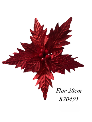 [5116820491] FLOR PONSETIA 8PETALOS 28CM