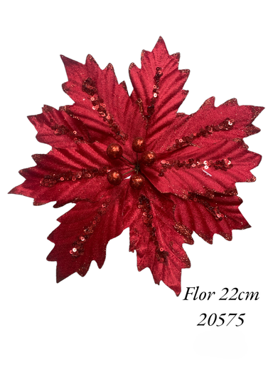 [5116820575] FLOR PONSETIA SURT. 9PETALOS 22CM
