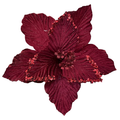 [1702335012596] FLOR NAVIDEÑA VINO 26CM