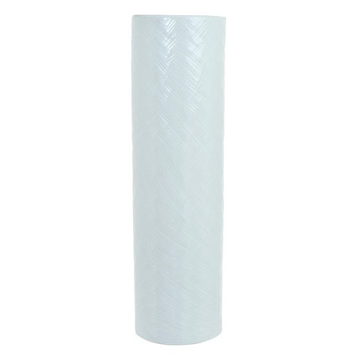 [442-640030] FLORERO BLANCO TEXTURA 13X13X45.5CM