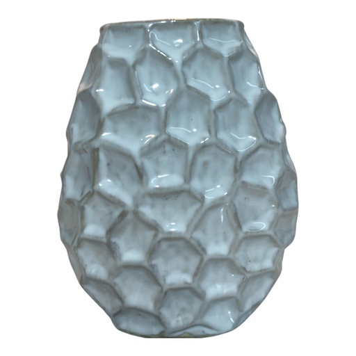 [21468] FLORERO CERAMICA IRIS CREMA 21CM