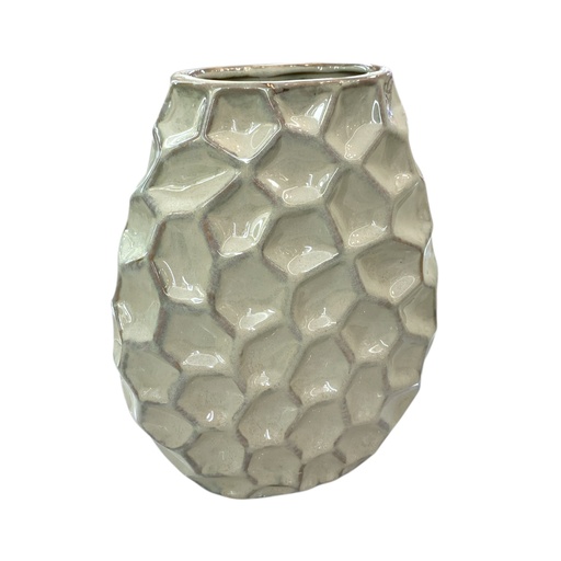 [21467] FLORERO CERAMICA IRIS TABACO 21CM