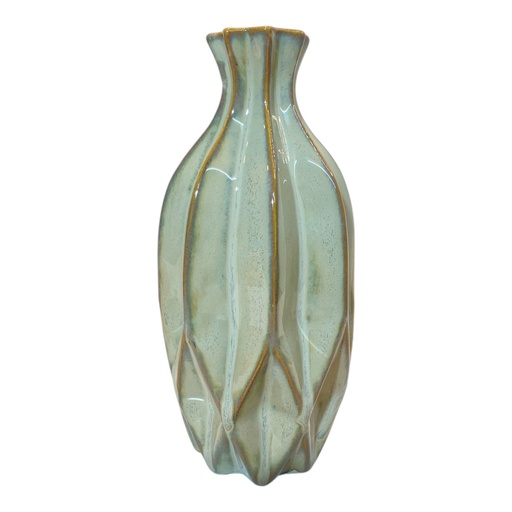 [21482] FLORERO CERAMICA MARA TABACO 17CM