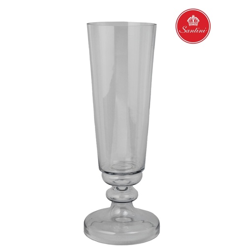 [068-549585] FLORERO DE CRISTAL TRANSPARENTE 16X51CM