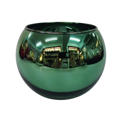 [200-6500131] FLORERO PECERA CRISTAL VERDE 11X15CM