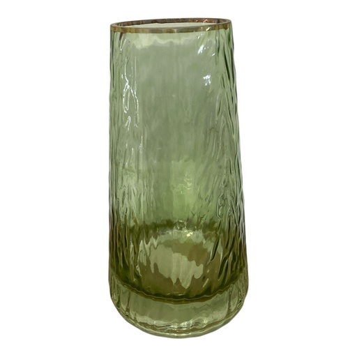 [369167] FLORERO DE VIDRIO VERDE 11X20CM REF: ES20093