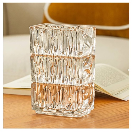 [21720] FLORERO DE VIDRIO VILLE CUADRADO 15X10X20CM