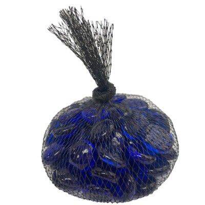 [9360] GEMAS AZUL COBALTO VIDRIO EN MALLA 450GR.
