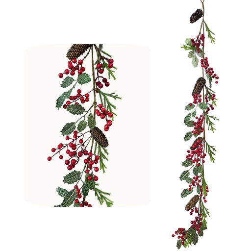 [671439] GUIRNALDA FRUTOS ROJOS REF: FK24A421E 120CM