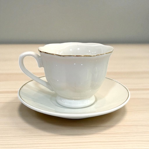 [CS18016] JUEGO DE TAZA Y PLATO 120ML 12PZ.