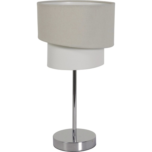 [541-491260/1] LAMPARA DE MESA DOBLE PANTALLA 20X20X40CM